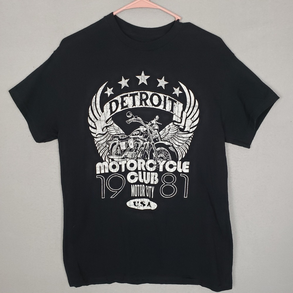 Kid Dangerous Detroit Motorcycle‎ Club Tee Shirt Black Bikercore Grunge Size M